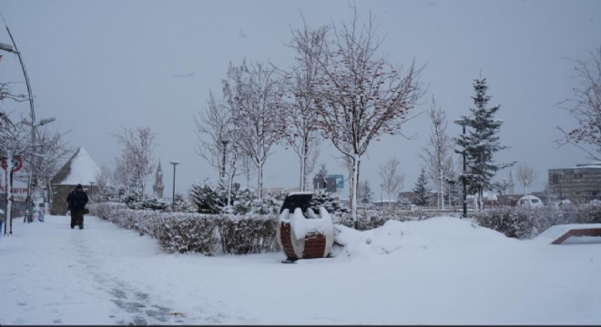Erzurum'da kar yağışı etkili oluyor