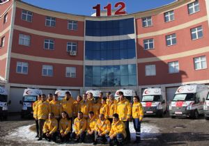 112 filosuna 9 ambulans katıldı