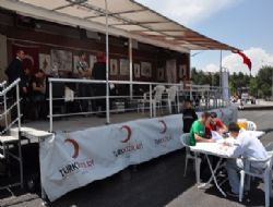 Kan bağış TIR'ı Erzurum'da…