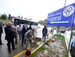 Akdağ Caddesinde tabela temeli