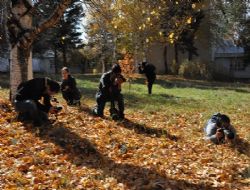 Hazan'ı fotoğrafladılar