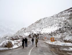 Gümüşhane karayolunda heyelan 