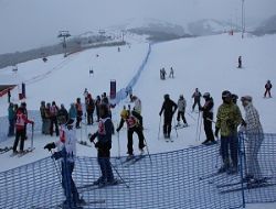 Palandöken'de kar şöleni