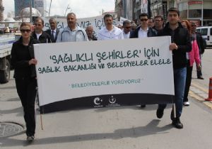 Belediyelerle sağlık için yürüdüler