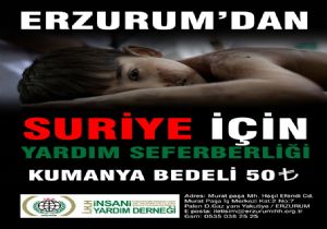 Erzurum'dan Suriye'ye yardım seferberliği