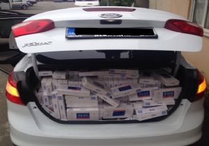 Rize yolunda kaçak sigara operasyonu