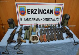Kemah'ta mühimmat ele geçirildi