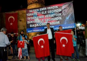 Semt Pazarcılar Esnafı demokrasi nöbetinde