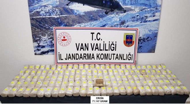 71 kilo 147 gram eroin ele geçirildi