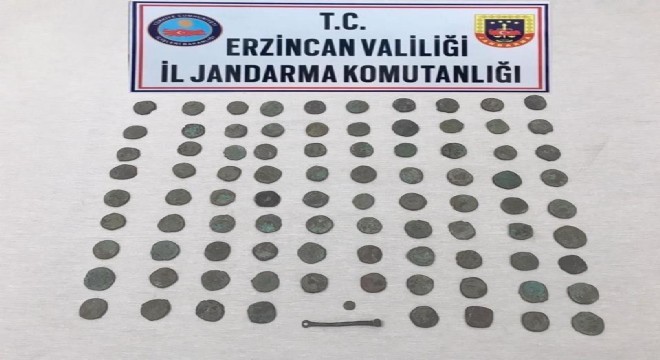 89 adet sikke ve 1 adet tarihi obje ele geçirildi