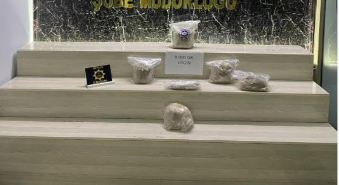 9 kilo eroin ele geçirildi