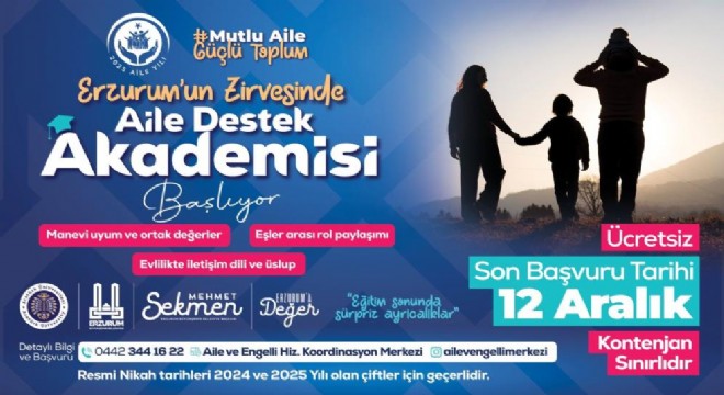 Aile destek akademisi başlıyor