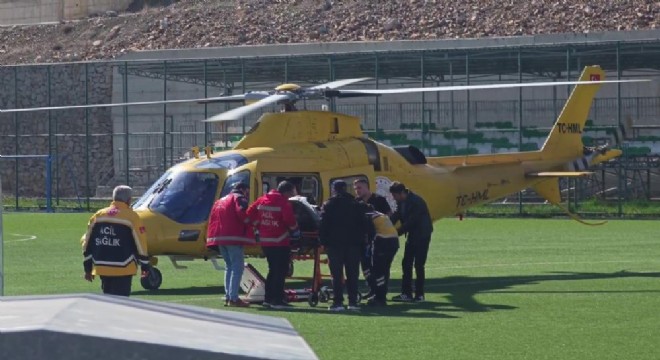 Ambulans helikopter imdada yetişti