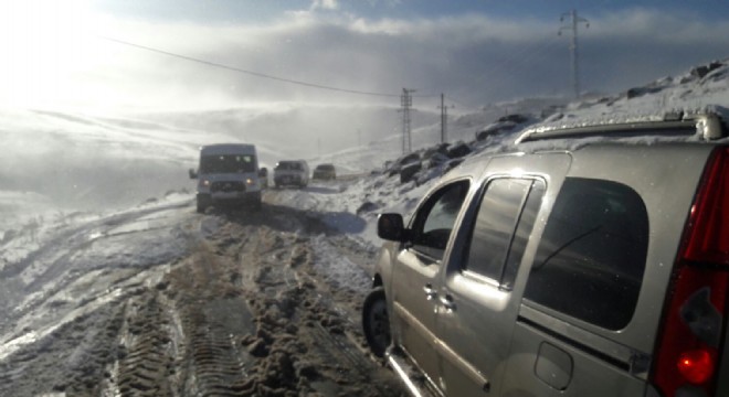 Ardahan'da kar yolları kapattı