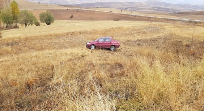 Aşkale Kaban'da trafik kazası: 1 yaralı