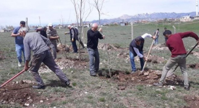 Aşkale'de 3 bin fidan toprakla buluştu