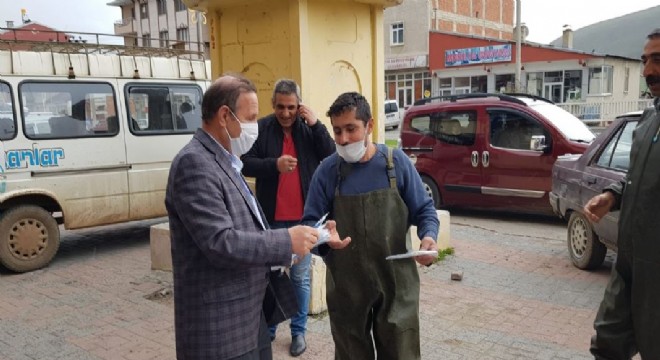 Aşkale'de 4 bin maske dağıtımı yapıldı