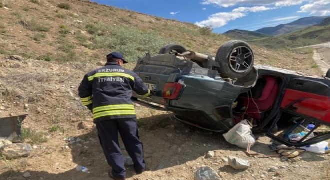 Aşkale'de trafik kazası: 1 yaralı