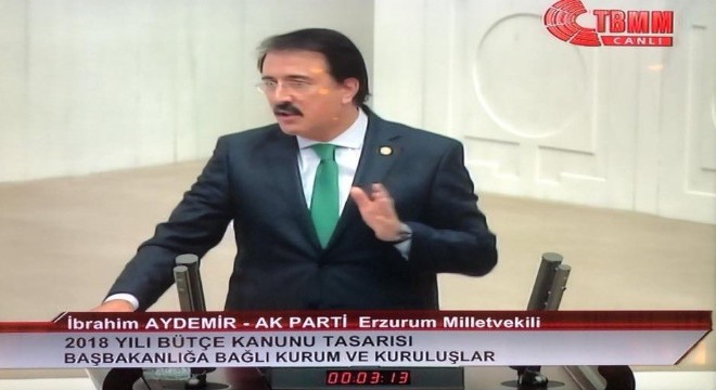 Milletvekili Aydemir'den TBMM'de Erzurum tarifi