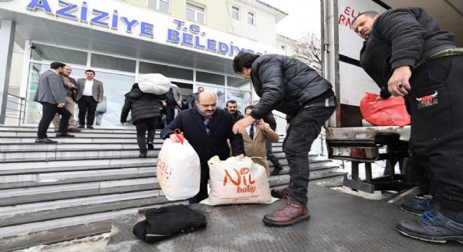 Aziziye Belediyesi'nde yardım seferberliği