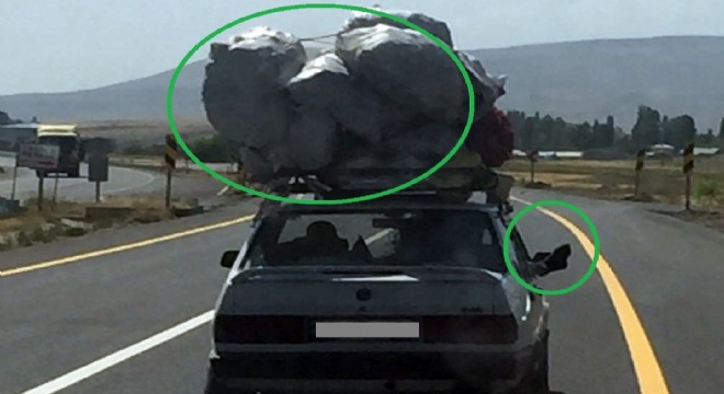 Bingöl-Erzurum yolunda çağdışı görüntü