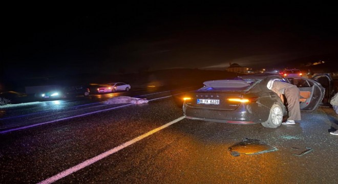 Bingöl yolunda otomobil ata çarptı: 4 yaralı