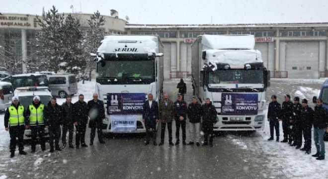 Büyükşehir'den deprem bölgesine yardım konvoyu