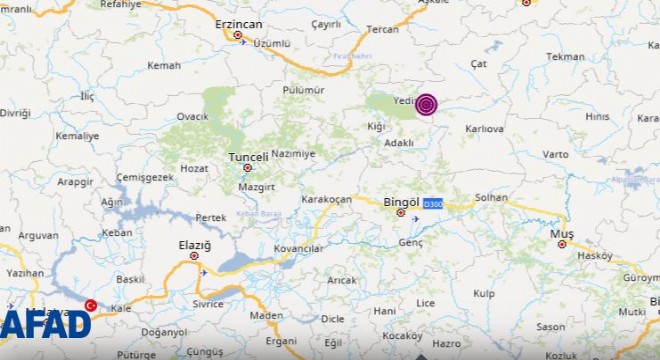 Çat'ta 4.9 büyüklüğünde deprem