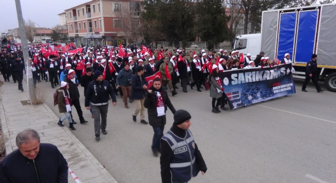 Erzincan Sarıkamış şehitleri için yürüdü