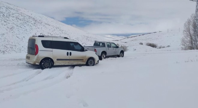 Erzurum'a kış geri geldi