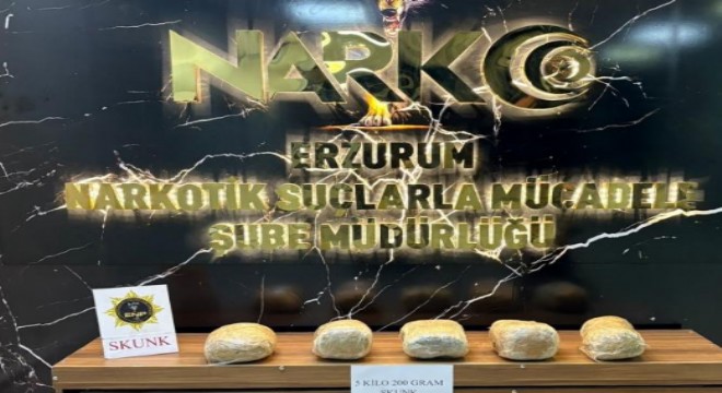 Erzurum'da Emniyet'ten uyuşturucu operasyonu