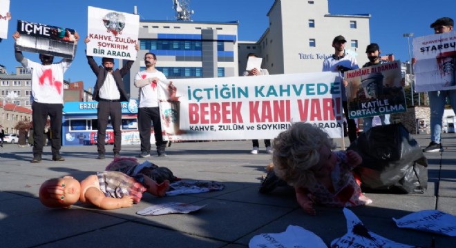 Erzurum'da Gazze için sessiz eylem