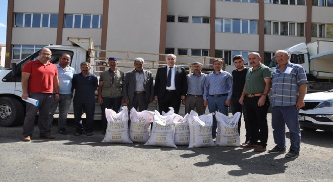Erzurum'da çiftçilere tohum desteği