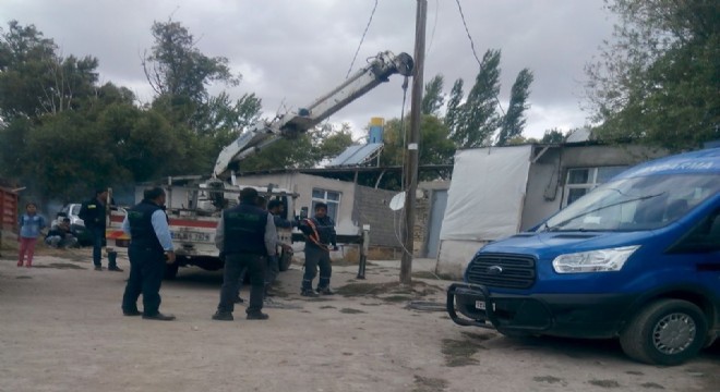 Erzurum'da kaçak elektrik taraması