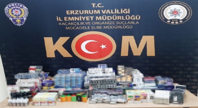 Erzurum'da kaçak sigara operasyonu