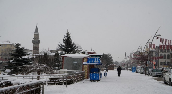 Erzurum'da karlı gündem