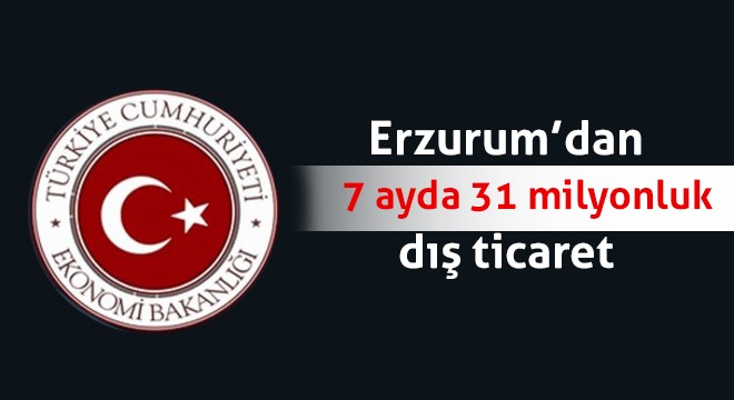 Erzurum'dan 7 ayda 31 milyonluk dış ticaret