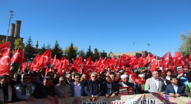 Erzurum'dan Filistin'e destek, İsrail'e tepki