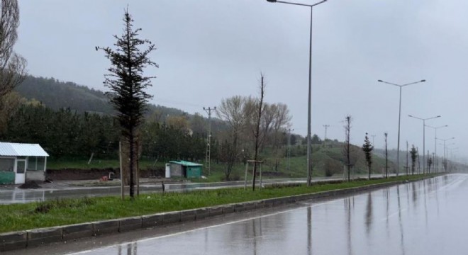 Erzurum'un yüksek kesimlerine kar yağdı