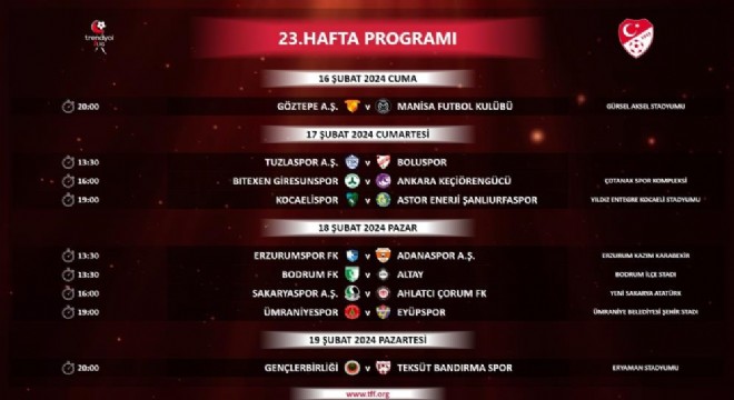 Erzurumspor 23'üncü haftada Adana'yı ağırlayacak