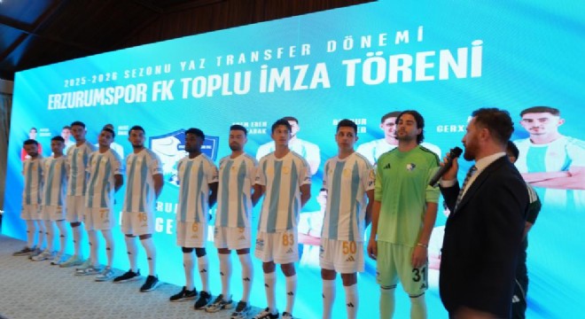 Erzurumspor'da yeni transferler tanıtıldı
