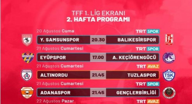 Erzurumspor – Bursa maçı TRT Spor'da