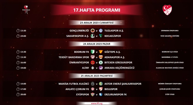 Erzurumspor – Eyüpspor maçı 25 Aralıkta oynanacak