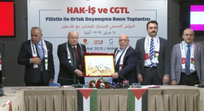 HAK-İŞ ve CGTL'den Filistin'e destek