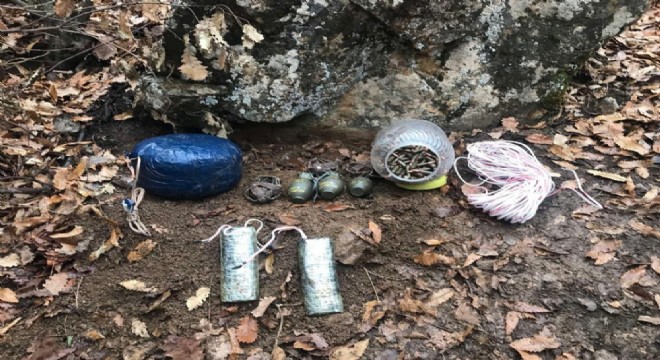 Hainlere ait EYP ve el bombaları ele geçirildi