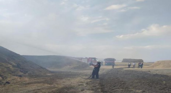 Horasan Harçlı'da ot yangını