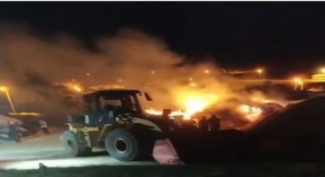 Horasan Yüzören'de yangın
