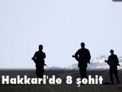 Hakkari'de 8 şehit
