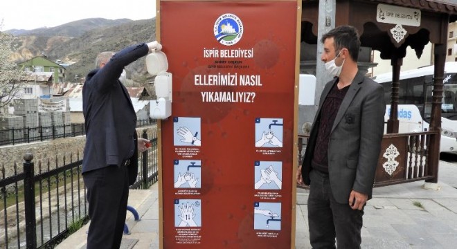 İspir'de dezenfekte üniteleri oluşturuldu