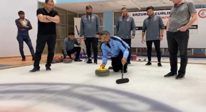 Karan, Erzurum'da curling heyecanı yaşadı